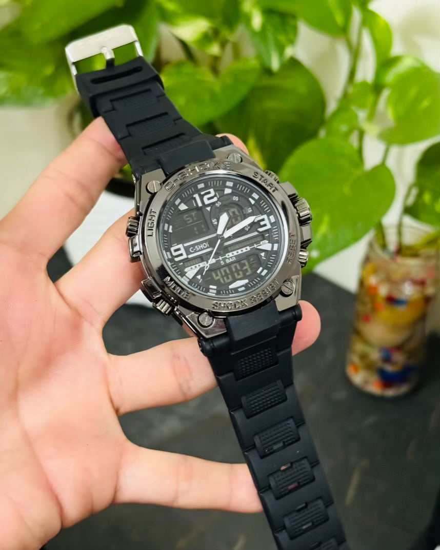 Sports Digital and Analog Waterproof Watch AS-08