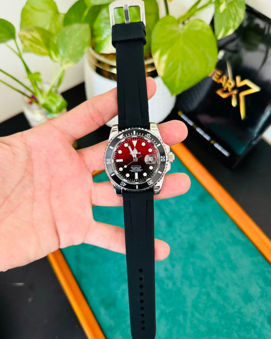 Sami Automatic Watch with Red Dail