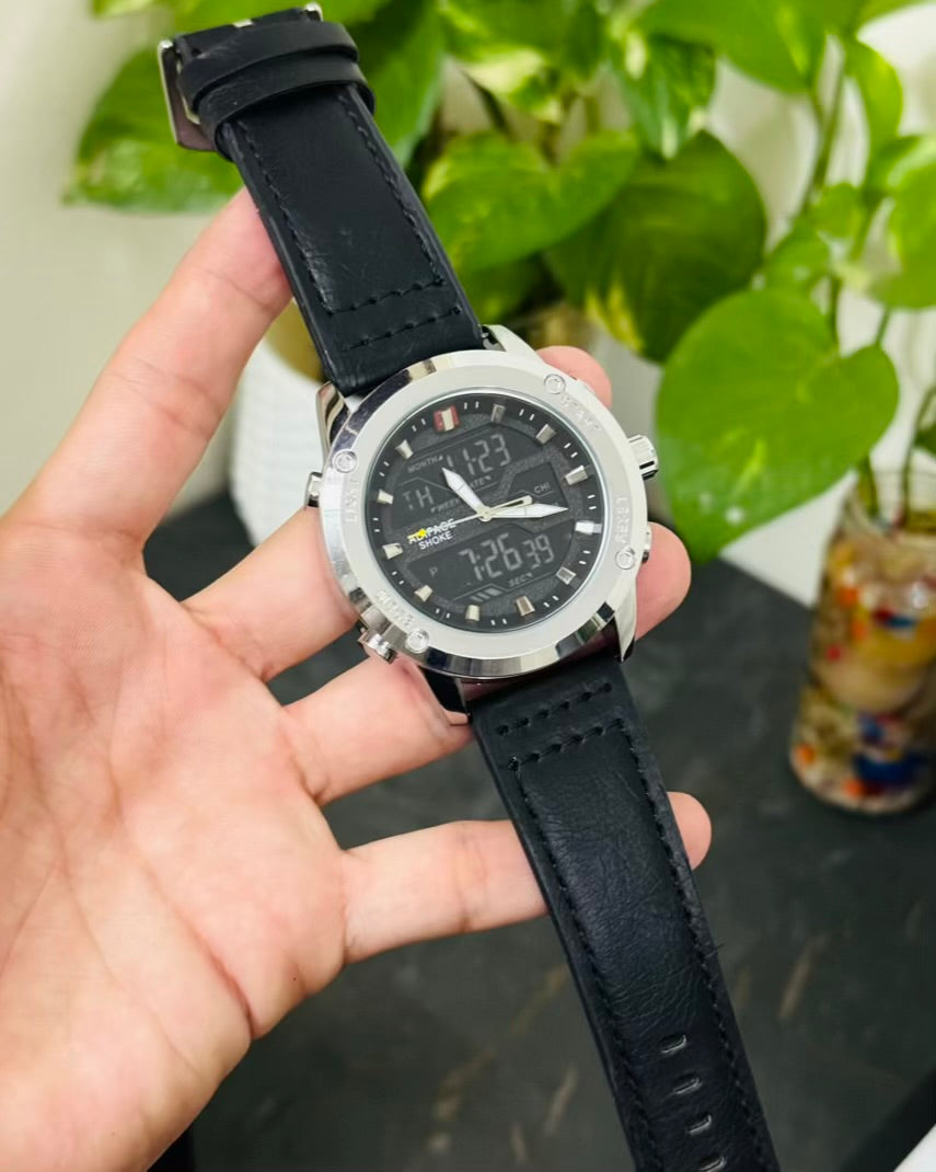 Straps Digital and Analog Waterproof Watch AS-01